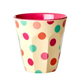 Bilde av Rice Mugg Melamin Medium Prickig (Rosa)