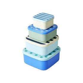 Bilde av Rice plastboksene 4-p (Stripes/Dots)