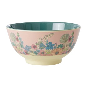 Bilde av Rice Skål Melamin M Flower Collage (Soft Pink)