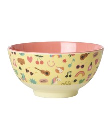 Bilde av Rice Bolle Melamin M (Unicorn Love Print)