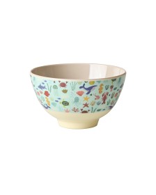 Bilde av Rice Bolle Melamin S (Blue Ocean Print)