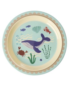 Bilde av Rice Tallerken Melamin (Blue Ocean Print)