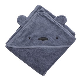 Bilde av Sebra Badcape Milo the bear (Bramble Blue)