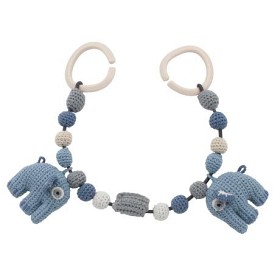 Bilde av Sebra Barnvagnshänge Elefanten Fanto (Powder Blue)