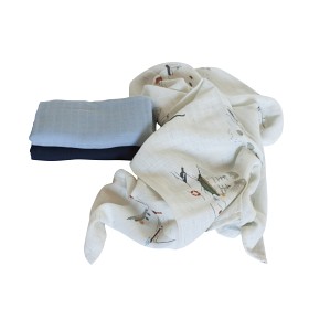 Bilde av Sebra Muslin 3-pack (Seven Seas)