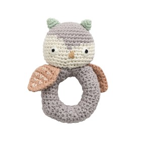Bilde av Sebra Skallra virkad Blinky the owl (Raindrop Grey)