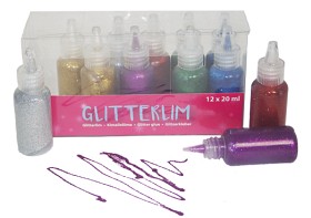 Bilde av Sense Glitterlim 12-pack