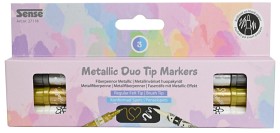 Bilde av Sense Metallisk Duo Tip Marker 3 st