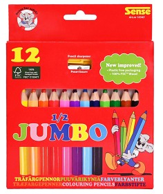 Bilde av Sense Trestifter 1/2 Jumbo 12 stk