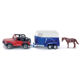Bilde av Siku Jeep med Hestetransport