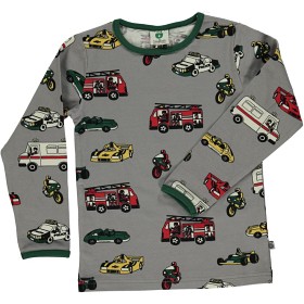 Bilde av Småfolk T-shirt (Bilar Grå)
