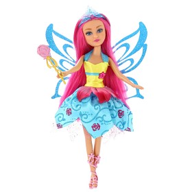 Bilde av Sparkel Girlz - Docka Summer Floral Fairy m tillbehör - Blå/Gul