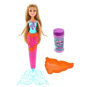 Bilde av Sparkel Girlz - Fairy och Mermaid Bubble docka - Röd/Turkos