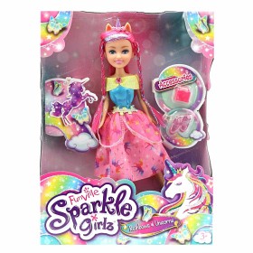 Bilde av Sparkle Girlz - Docka Unicorn Princess med tillbehör cerise