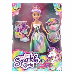 Bilde av Sparkle Girlz - Docka Unicorn Princess med tillbehör lila