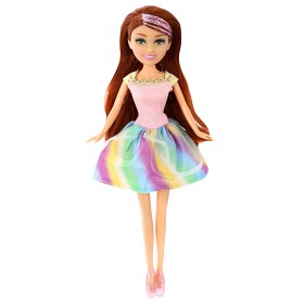 Bilde av Sparkle Girlz Prinsessdocka i strut (rosa/regnbåge)