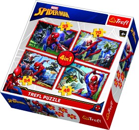 Bilde av Spiderman 4-i-1 Pussel