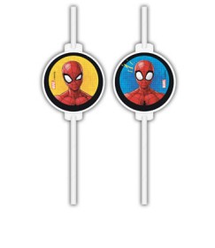 Bilde av Spiderman Papperssugrör (4-pack)