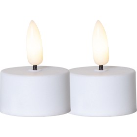 Bilde av Star Trading Lysestaker LED 2-p Flamme (Hvit)