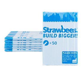 Bilde av Strawbees - Strån 50-pack (Blå)
