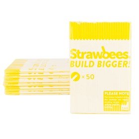 Bilde av Strawbees - Strån 50-pack (Gul)