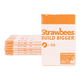 Bilde av Strawbees - Strån 50-pack (Orange)
