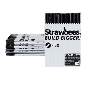 Bilde av Strawbees - Strån 50-pack (Svart)
