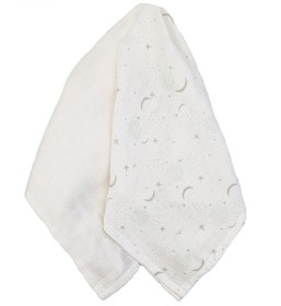 Bilde av Summerville Muslinteppe 2-pakning (Star Moon Green)