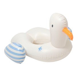 Bilde av Sunnylife oppblåsbar Svømmering (Seagull Blue Stripe)