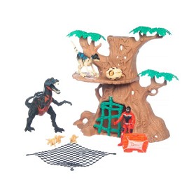 Bilde av T-rex set med träd, figur och tillbehör
