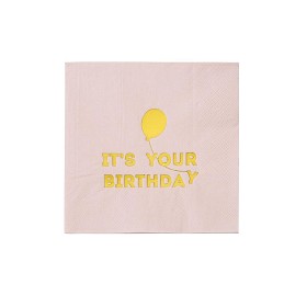 Bilde av Talking Tables BDAY Servetter 16-pack (Rosa)