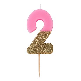 Bilde av Talking Tables BDAY Tårtljus 2 (Rosa)