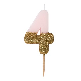 Bilde av Talking Tables BDAY Tårtljus 4 (Rosa)
