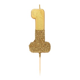 Bilde av Talking Tables Glitter Tårtljus 1 (Guld)