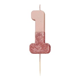 Bilde av Talking Tables Glitter Tårtljus 1 (Rose gold)