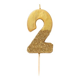 Bilde av Talking Tables Glitter Tårtljus 2 (Guld)