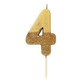 Bilde av Talking Tables Glitter Tårtljus 4 (Guld)