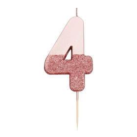 Bilde av Talking Tables Glitter Tårtljus 4 (Rose gold)