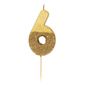 Bilde av Talking Tables Glitter Tårtljus 6 (Guld)