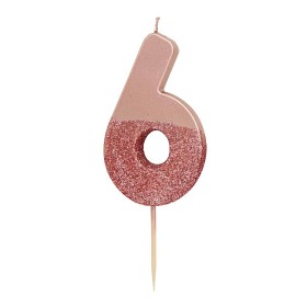Bilde av Talking Tables Glitter Tårtljus 6 (Rose gold)