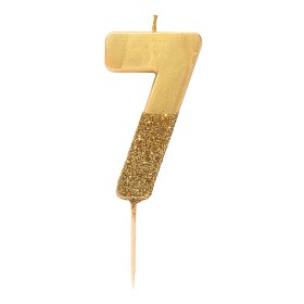 Bilde av Talking Tables Glitter Tårtljus 7 (Guld)