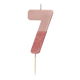 Bilde av Talking Tables Glitter Tårtljus 7 (Rose gold)