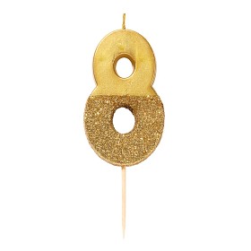 Bilde av Talking Tables Glitter Tårtljus 8 (Guld)