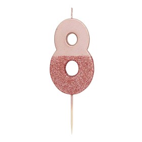 Bilde av Talking Tables Glitter Tårtljus 8 (Rose gold)