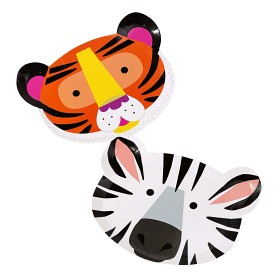 Bilde av Talking Tables Tallrikar 12-pack (Tiger och Zebra)