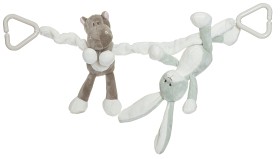 Bilde av Teddykompaniet Diinglisar Vognleke kanin og flodhest