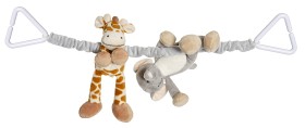Bilde av Teddykompaniet Diinglisar Wild Vagnhänge (Giraff och Elefant)