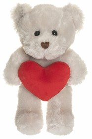 Bilde av Teddykompaniet Theo Bamse med hjerte 19 cm (Beige)