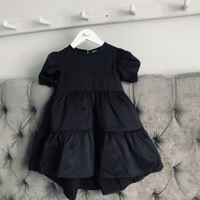 Bilde av The Tiny Universe Puffy Fields Kjole Polyester/Silk (Sort)