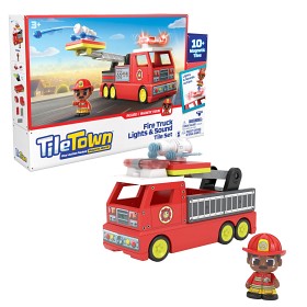 Bilde av Tile Town Brannbil Magnetisk byggesett 11 deler